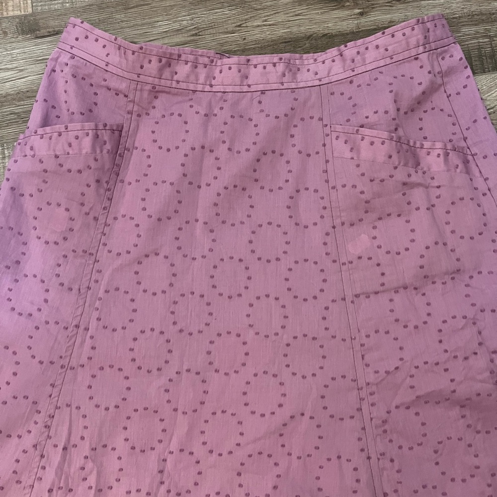 Marc Jacobs pink A-Line Skirt with circle design, zipper, fully lined - Picture 2 of 10